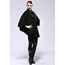 AYIASHA Colorful Irregular Knit Wool Otter Rabbit Fur Coat (Length:72,Bust:104CM)