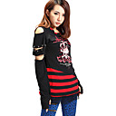Oblique Clipping Splicing Sleeves Cotton Punk Lolita T-shirt