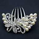 Peafowl lega Chic con strass / imitazione perla delle donne dei capelli Combs