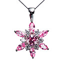 Beautiful 925 Silver With Cubic Zirconia Plating Platinum Women's Necklace