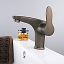 antike einzigen Handgriff Centerset Waschbecken Wasserhahn Messing antik Finish