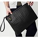 unisex informal de moda pu bolso de cuero del embrague (33 * 7 * 28cm)