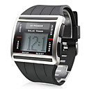 Men's Scrollable Rubber Digital Automatic Wrist Watch (Black)