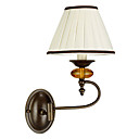 40W Metal Painting Finished Wall Light with Fabric Shade