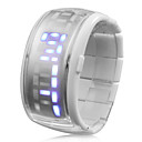 Bracelet Design Future Blue LED Wrist Watch - White