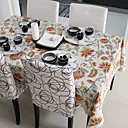 Country Floral Cotton Linen Blend Table Cloths