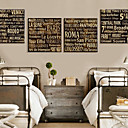 Stretched Canvas Print Words & Quotes Western Cities Set of 4 1301-0157