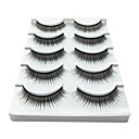 5 Pair Black Fiber eyelash False Eyelashes (5-001)