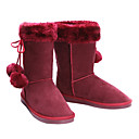 Nieuwe Vrouwen van de Wol van Flat Mid-kalf Winter Snow Boots