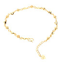 Dull polonês Bead Coração Bracelace banhado a ouro em forma
