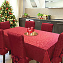 Jacquard Cherry Blossom Square Polyester Red Table Cloth