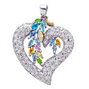 Nydelig Alloy Plating 23k gull med Cubic Zirconia kvinner Necklace (Flere farger)