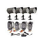 Day/Night Security Camera 4 Pack For DIY(4 Waterproof Outdoor Cameras)