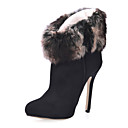 gamuza stiletto talón tobillo botas con zapatos de fiesta de piel / noche