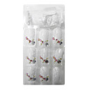 24PCS Acrylic White Lace Mini Bells Wedding Nail Art Tips with 1 Glue