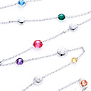 Mote Alloy Plating 23k gull med Cubic Zirconia kvinner Necklace (Flere farger)
