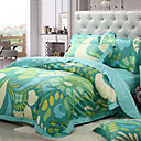 Abstract Floral Full 4-Piece Duvet Cover Set