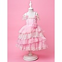 A-line | principessa off-the-spalla | spalline tè lunghezza organza e raso Flower Girl Dress