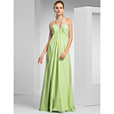 Sheath/Column Halter Floor-length Chiffon Evening Dress