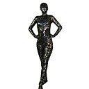 Black and Silver Stripes Spandex Full body Zentai