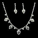 Aleación de diseño de moda simple con joyería de diamante de imitación de la Mujer Establecer como collares, aretes