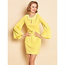 TS Simplicity Beads Flare Sleeve Dress