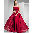 Sheath/Column One Shoulder Sweep/Brush Train Chiffon Evening Dress