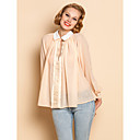 TS Nude Small Lapel Chiffon Blouse