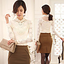 Women's Lace Slim T-Shirt with Beaded Collar