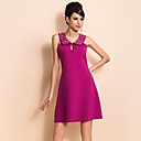 TS Simplicity Beads Slim Fit Sleeveless Swing Dress