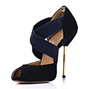 Stijlvolle Suede Naaldhak Peep Toe Pumps partij / avond schoenen