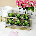 Cute Cactus Shaped Candle Favor (Set of 6 Pieces)