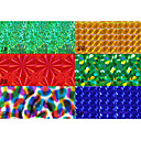 1pcs folha de laser prego decorações brilharam adesivos estrelados no.1-6 (50x6x0.1cm, cores sortidas)