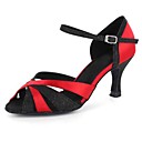Personnalisée Ankle Strap Satin latine / Ballroom chaussures de danse de la femme