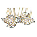 Bowknot Alloy With Imitation Pearl / Rhinestone Women's Hair Combs