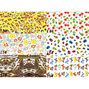 1pcs folha de laser prego decorações brilharam adesivos estrelados no.13-18 (50x6x0.1cm, cores sortidas)