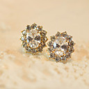 Women's Long Tassels Crystal Studs