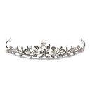  rhinestone blomst og perle tiara