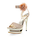 Sparkling Glitter Upper Stiletto Heel Pumps / Sandals With Rhinestone Wedding / Party Shoes