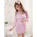 Women's Simple Satin Robe with T-back