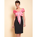 TS Off Shoulder Contrast Color Dress