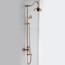 Rose Gold Finish Antique Style Shower Faucets with 16 x 16cm Shower Head + Hand Shower