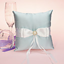 Elegant Wedding Ring Pillow With Sash And Pearl