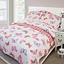 3pcs Schmetterling Muster gesteppte Baumwolle Bettbezug Set