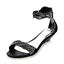 Similpelle tacco sandali con zeppa con strass party / sera scarpe