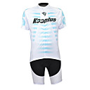 Kooplus 100% poliestere a maniche corte Quick Dry Abiti Ciclismo Uomo (bianco e verde)
