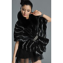 Gorgeous Half Sleeve Standing Collar Rabbit Fur Casual/Party Jacket (More Colors)
