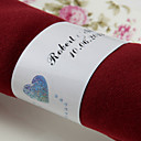 Personalized Paper Napkin Ring - Double Hearts (Set of 50)