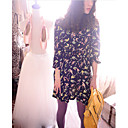 Vrouwen Bird Print Chiffon Jurk