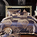 4 PCS Rome Style Jacquard Polyester Full Duvet Cover Set